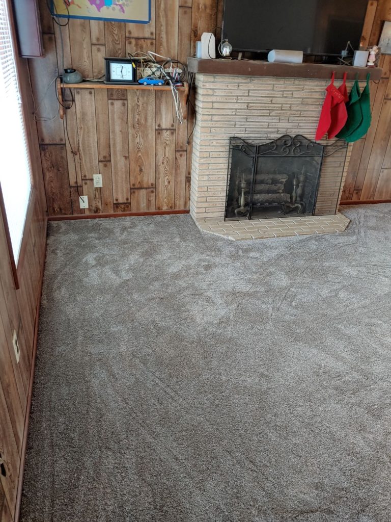 disappointment passed, new carpet down